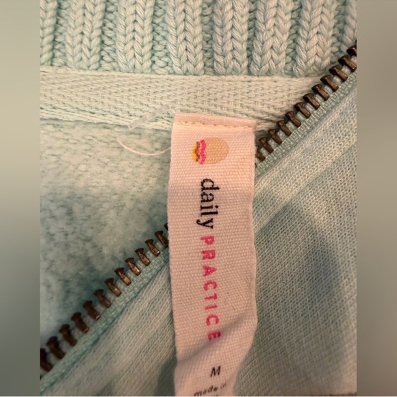 Anthropologie Daily Practice Women's Light Blue Sweater Cowl neck - Picture 3 of 5